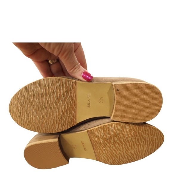 Julia Bo sz 35 US 5.5 tan suede wingtip derby shoes - Picture 12 of 15